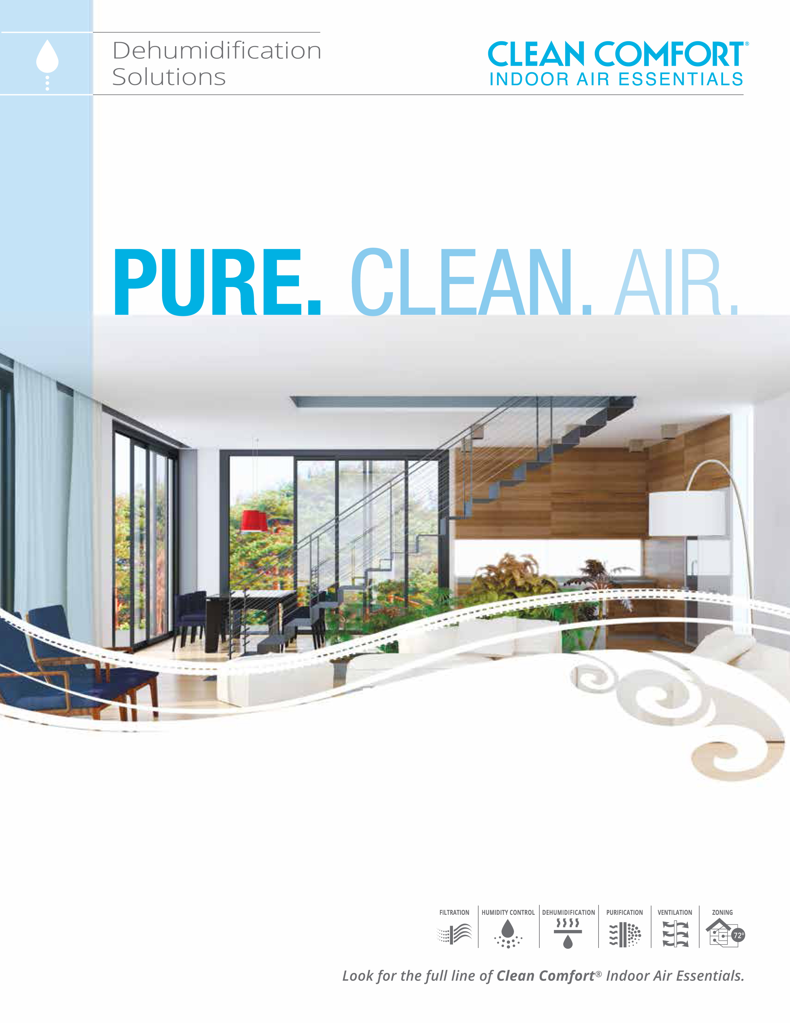 Whole-House Dehumidifier Clean Comfort 120 Pint Per Day Water Removal DV120 (F)